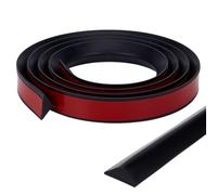 MAYJOYDIY 2 M Collapsible Shower Water Dam Threshold Water Guard Dam Self Adhesive Waterproof Barrier Dry and Wet Separation Adjustable Strip Suitable for Bathroom & Kitchen, Black