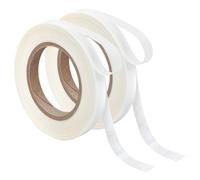 MAYJOYDIY 2 Rolls Double Sided Iron On Hemming Tape 100m No Sewing Ironing Hem Tape Sticky Strong Adhesive Cloth Tapes for Clothes Skirts Pants Jeans Curtains DIY Crafting, 1.5cm