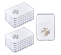 MAYJOYDIY 20 Pack 19mm Coin Slab Display Holder Four-Point Fixation Coin Storage Box Dollar Protector Storage Case for Storage and Supplies