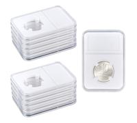 MAYJOYDIY 20 Pack 24mm Coin Slab Display Holder Four-Point Fixation Coin Storage Box Dollar Protector Storage Case for Storage and Supplies