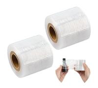 MAYJOYDIY 200m/roll Mini Stretch Wrap for Bottles Jars 4cm Clear PE Seals Heavy Duty Stretch Film for Packing, Garden Grafting, Plant Tape, Unheated Packing Supplies