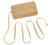 MAYJOYDIY 20m Gold S Wave Gimp Braid Trim Metallic Edge Trim 10mm Polyester Decorative Braid Trim Handcraft Lace Ribbon for Gift Jewelry Making Costume DIY Crafts Decoration
