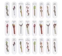 MAYJOYDIY 24 PCS Bud Paper Plant Markers 10x3cm Wild Plum Sycamore Plant Tags Identification Labels for Fruit Vegetable Identification Garden Farmhouse(12 Styles, 2 Pcs/Style)
