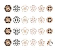 MAYJOYDIY 24 Pcs Flower Stethoscope Charm Tag, 6 Styles Stethoscope Accessories Cherry Blossoms Resin Enamel Pendant Decorations, Gift for Nurses and Doctors, Medical Workers