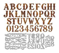MAYJOYDIY 26 Letters Metal Die Cuts Numbers Cutting Dies Gothic Style Alphabet Embossing Template Carbon Steel Cutting Stencils for Card Making DIY Scrapbooking Album Handbook Gift Decoration