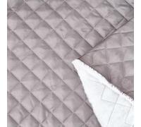 MAYJOYDIY 2m Diamond Pattern Quilted Fabric 1.5~1.6m Polyester Quilted Padded Lining Fabric Batting Material for Sewing Clothing Workwear Vest Pillow Cushion Pet Pad, Gray
