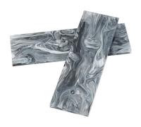 MAYJOYDIY 2pcs Marble Pattern Acrylic Knife Handle Scales Black Grip Sheets for Knife Handle Making DIY Crafts 16x5x0.7cm