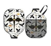 MAYJOYDIY 2Pcs Pickleball Paddle Cover Neoprene Racket Sleeve with Zipper Protective Paddle Case Fits Standard Paddles