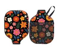 MAYJOYDIY 2Pcs Pickleball Paddle Cover Neoprene Racket Sleeve with Zipper Protective Paddle Case Fits Standard Paddles