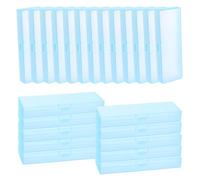 MAYJOYDIY 30PCS Plastic Pencil Case Rectangle Plastic Pencil Case Multi Purpose Organizer & Supply Holder Ideal for School, Office & Craft Use, Light Blue, 19.8x6.7x2.8cm