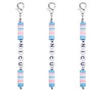 MAYJOYDIY 3Pcs NICU Labor and Delivery Badge Reels NICU Cervical Dilation Beads Badge Buddies for Nurses Labor and Delivery Essentials Labor and Delivery Nurse Gifts L&D and OB Nurse Supplies