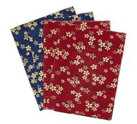 MAYJOYDIY 4 Pcs Japanese Cherry Blossom Fat Quarters 50x50 cm Japanese Sakura Fabric Bundles Quilting Cotton Fabrics Sewing Material for DIY Crafts, Quilts and Home Decor Projects