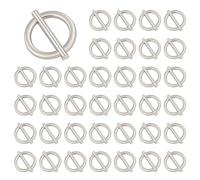 MAYJOYDIY 40Pcs Alloy Shank Buttons 1-Hole Luxury Flat Round Metal Shank Buttons for Blazers Antique Metal Button for Sewing Clothing Coats Dress Sweater Crafts DIY Jewelry, Silver