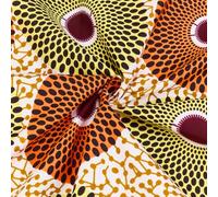 MAYJOYDIY 5.5m Ankara Kente Cloth Fabric Ankara Polyester Wax Prints Width 1.1m African Tribal Print Kente Cloth for Sewing African Party Outfits DIY Crafts