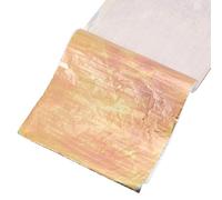 MAYJOYDIY 50 Pcs Gold Leaf Sheets 14×13.7cm Imitation Gold Foil Paper Sheets Gilding Crafting Foil Sheets for DIY Nail Paintings Handcrafts Picture Frames Sculpture Furniture Arts