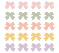 MAYJOYDIY 50Pcs 5 Colors Wool Knit Bow Patch Bow Tie Knit Patch 35x27mm Cute Sew On Patch Crocheted Fabric Patch Solid Decorative Patches for Cloths Dress Gloves Decor,DIY Accessories