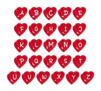MAYJOYDIY 52 Pcs Red Heart Embroidered Letter Patches Valentine Heart Iron on Patch Alphabet A~Z Letters Sew on Appliques for Clothes Hats Jeans Backpacks Shoes DIY Repair Decoration