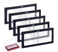 MAYJOYDIY 5Pcs Glass Welding Magnifying Lens, 0.75/1.0/1.5/2.0/2.25 Diopter Cheater Lens Replacement 10.9x5.1cm Compatible with Most Welding Helmets for Glass Cutting Clear Vision Precision