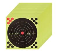 MAYJOYDIY 60Pcs Shooting Splatter Targets Stickers 20cm Reactive Paper Target Stickers Self Adhesive Splatter Targets Paper for Shooting Range, Archery Bow, Practice Training(28 Holes)
