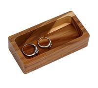 MAYJOYDIY Acacia Wood Rectangular Serving Tray, Rectangular Wood Serving Platter for Display Collectible Ring Jewelry Earring Necklace Trinkets Decorative Organizer 10cm x 5cm
