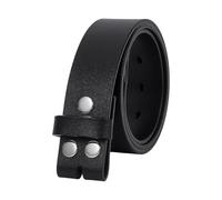 MAYJOYDIY Black Cowhide Leather Belt Strap, Belt Without Buckle Changeable Strap Replacement Leather Belts 100x48cm for Men Women Business Casual & Multi-Scene Wear