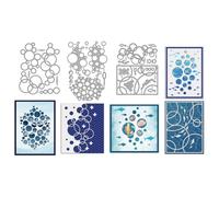 MAYJOYDIY Bubble Background Embossing Die Cutting Edge Border Metal Cutting Dies Fantasy Bubble Fish Carbon Steel Die Cut for Scrapbooking Party Photo Album DIY Paper Card Crafts