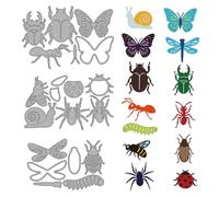 MAYJOYDIY Butterfly Beetle Metal Die Cuts Various Insects Cutting Dies Ant Ladybugs Embossing Template Spider Dragonfly Carbon Steel Cutting Stencils for Card Making Scrapbooking Album Decoration