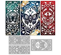 MAYJOYDIY Butterfly & Skull Metal Cutting Dies, Gothic Moth, Floral Frame & Retro Patterns Gift Decoration Craft Supplies, Embossing Stencils for Card Making, Scrapbooking, Album, Handbook