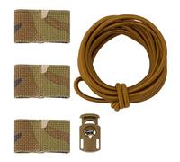 MAYJOYDIY Camouflage Tactical Flag Bungee Fastener Strap Shock Cord Adjustable Tactical Elastic Cord with Camo Straps Outdoor Gear Elastic Fixing Set for Tent Backpack Camping Fixing Accessories