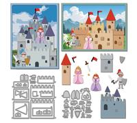 MAYJOYDIY Castle Die Cut, Carbon Steel, for Scrapbooking-die-cuts, Knight Princess Pattern, Paper Craft, Card Making, DIY Supplies