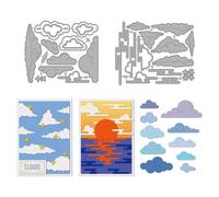 MAYJOYDIY Cloud Theme Metal Cutting Dies Sky Clouds Embellishment Die Cuts Stencils Night Stars Embossing Template Dies for DIY Paper Craft Card Making Scrapbooking Album Decor