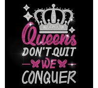 MAYJOYDIY Crown Text Rhinestone Iron on Hotfix Transfer Diamond Star Queen Heat Transfer Sticker Inspirational Quote Bling Clothing Decoration Applique for Shirt Bag Hat Jacket Jeans Shoes DIY Crafts