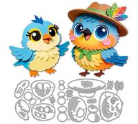 MAYJOYDIY Cute Birds Metal Die Cuts Animal Cutting Dies Birds Egg Nest Embossing Template Carbon Steel Cutting Stencils for Card Making DIY Scrapbooking Album Handbook Gift Decoration