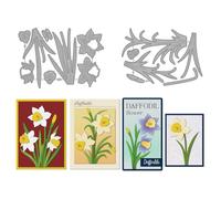 MAYJOYDIY Daffodil Flower Metal Cutting Dies Elegant Narcissus Die Cuts Stencils Water Lily Embossing Template Dies for DIY Paper Craft Card Making Scrapbooking Album Decor