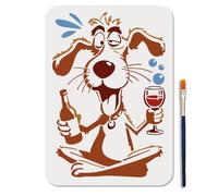 MAYJOYDIY Drunken Dog Painting Stencils Drawing Template 29.7x21cm