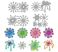 MAYJOYDIY Fireworks Party Metal Cutting Dies Festival Firework Die Cuts Stencils Love Star Element Embossing Template Dies for DIY Paper Craft Card Making Scrapbooking Album Decor