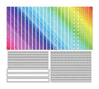 MAYJOYDIY Flower Border Metal Die Cuts Sewing Thread Stars Cutting Dies Geometric Shape Embossing Template for Card Making Carbon Steel Stencils for DIY Scrapbooking Album Handbook Gift Decoration