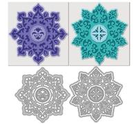 MAYJOYDIY Flower Metal Cutting Dies, Vintage Lace Frame Carbon Steel Dies, Floral Embossing Stencils for Card Making, Scrapbooking, Photo Albums, Paper Crafts, DIY Greeting Cards & Invitations