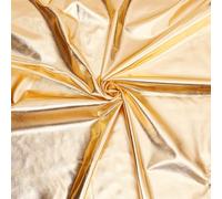 MAYJOYDIY Gold Hologram Spandex Fabric 1m×1.5m Stretch Polyester Blend, Shiny Metallic Foil for Costumes, Dancewear & Party Decor