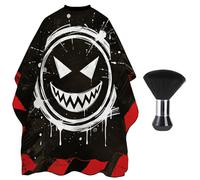 MAYJOYDIY Graffiti Smiley Faces Hair Cutting Cape 63"x56" Professional Barber Cape with Neck Duster Brush Waterproof Hairdressing Salon Shawl with Adjustable Snap for Hair Care Coloring Washing