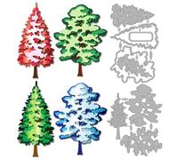 MAYJOYDIY Layered Trees Metal Cutting Dies Evergreen Tree Die Cuts Stencils Forest Plants Embossing Template for DIY Scrapbooking Album Paper Card Making
