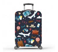 MAYJOYDIY Luggage Cover lastic Baggage Covers Dust-Proof Suitcase Sleeve Anti-Scratch Washable Suitcase Protector Fit Luggage, Airplane, 26-28 Inch, Airplane