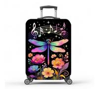 MAYJOYDIY Luggage Cover lastic Baggage Covers Dust-Proof Suitcase Sleeve Anti-Scratch Washable Suitcase Protector Fit Luggage, Dragonfly, 26-28 Inch, Dragonfly