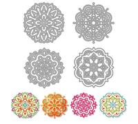 MAYJOYDIY Mandala Pattern Cutting Dies Retro Flower Pattern Metal Die Cuts Template Papercutting Art Crafts Embossing Carbon Steel Stencils for Card Making DIY Scrapbooking Album Gift Decoration