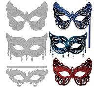 MAYJOYDIY Masquerade Ball Disguise Metal Die Cuts Dance Party Cutting Dies Carnival Embossing Template Carbon Steel Cutting Stencils for Card Making DIY Scrapbooking Album Handbook Gift Decoration