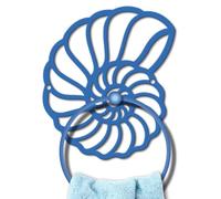 MAYJOYDIY Nautilus Metal Towel Ring Ocean Seashell Blue Hand Towel Holder Summer Style Creature Storage Hanging Ring Wall Mounted Bathroom Accessories for Kitchen Washbasin Home Decoration Gift