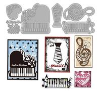 MAYJOYDIY Piano Note Metal Cutting Dies Piano Keyboard Carbon Steel Stencils Music Notes Embossing Template Dies for DIY Paper Craft Card Making Scrapbooking Album Decor
