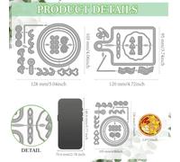 MAYJOYDIY Pizza Metal Die Cuts Shrimp Mushroom Cutting Dies Ketchup Tray Embossing Template Onion Rings Carbon Steel Cutting Stencils for Card Making DIY Scrapbooking Album Gift Decoration