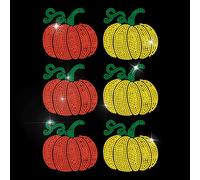 MAYJOYDIY Pumpkin Iron on Rhinestones Transfer Autumn Harvest DIY Heat Transfer Stickers Decor for Clothing Tote Bag Art Craft Halloween Gifts T-Shirt Clothing Pants