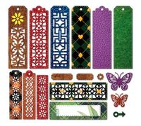 MAYJOYDIY Retro Bookmark Metal Die Cuts Openwork Butterfly Cutting Dies Floral Engraving Embossing Stencils Scrapbooking Tool for Card Making Scrapbooking Album Gift Decoration